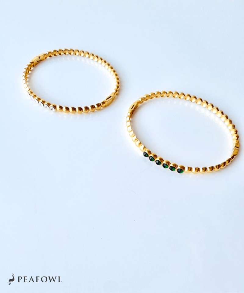 Stone Link Bangle - peafowl