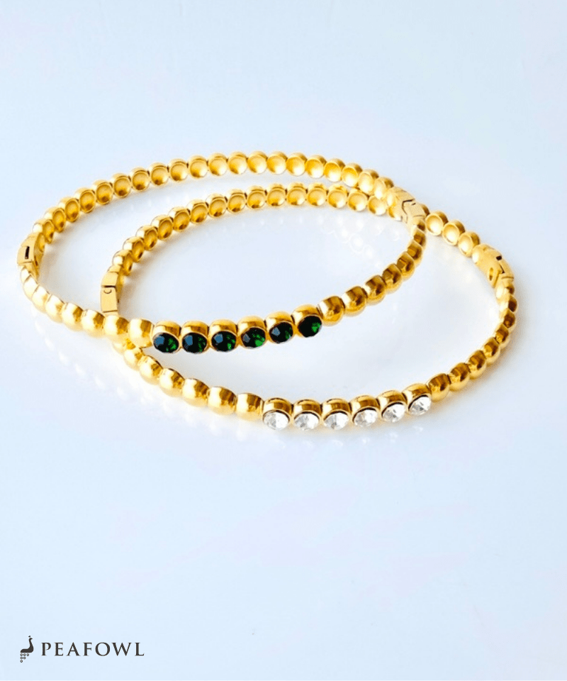 Stone Link Bangle - peafowl