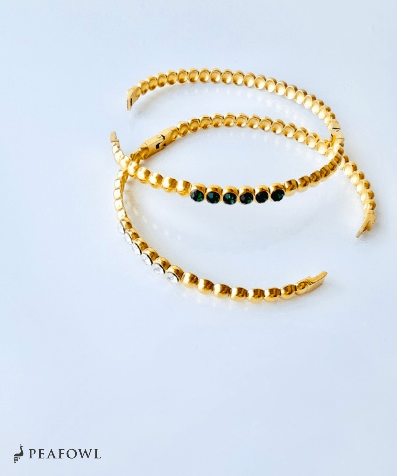 Stone Link Bangle - peafowl