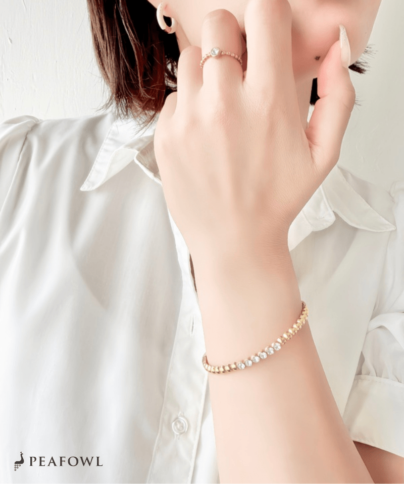 Stone Link Bangle - peafowl