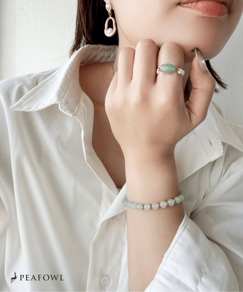 Stone Link Bracelet - peafowl