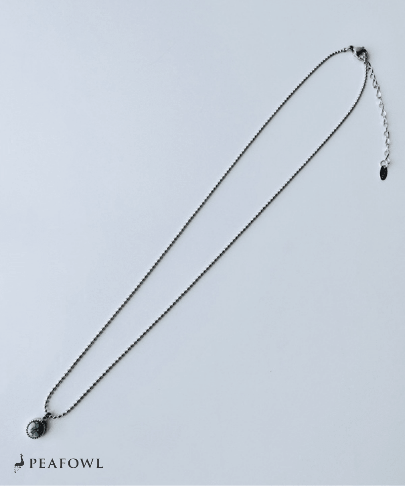 Turquoise Round Necklace - peafowl