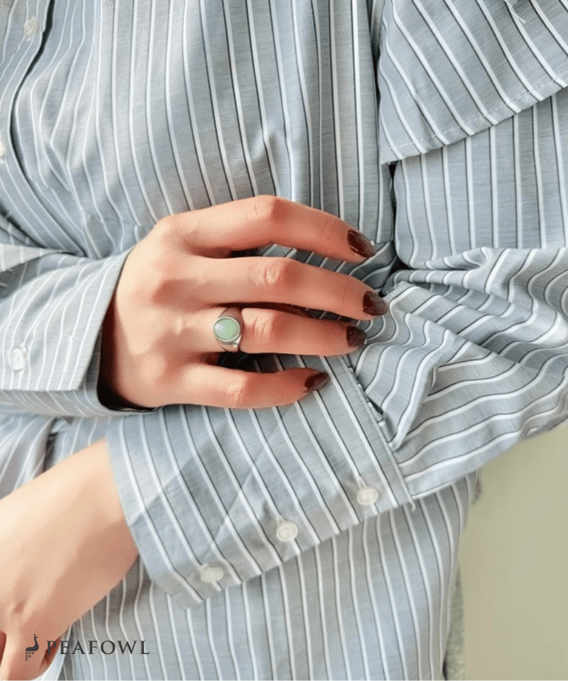 Urban Stone Ring - peafowl