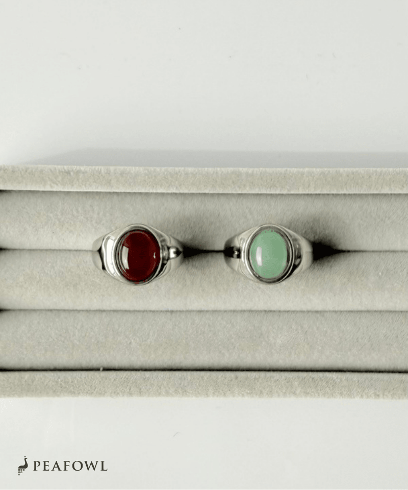 Urban Stone Ring - peafowl