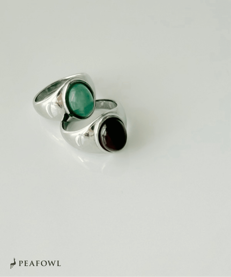 Urban Stone Ring - peafowl