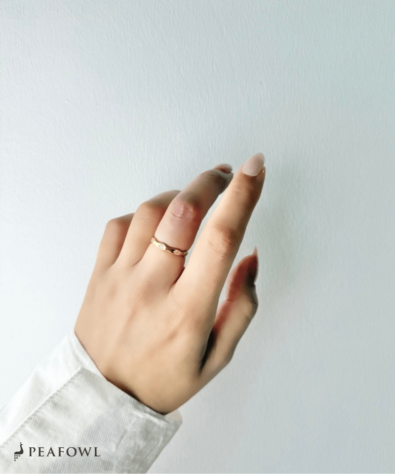 Wave Stone Ring - peafowl