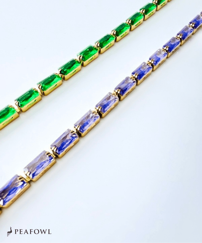 Zircon Cube Bracelet - peafowl
