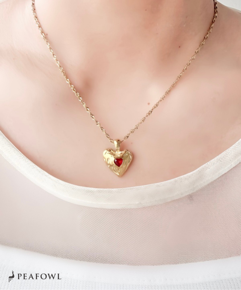 Hammered Heart Necklace