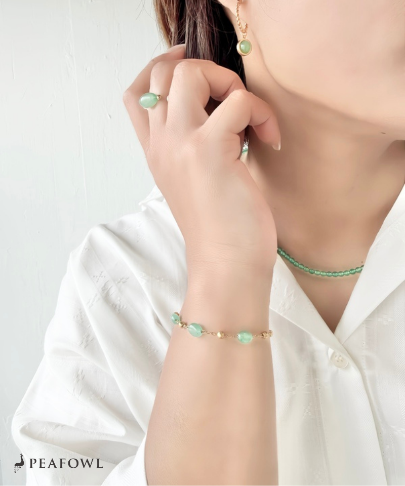 Gold Accent Stone Bracelet
