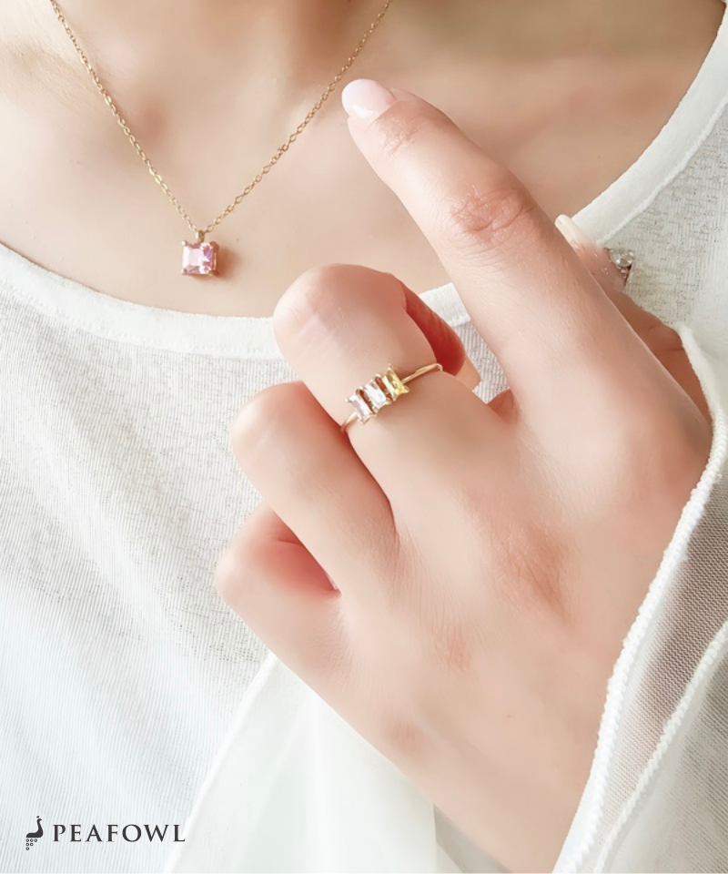 Trio Color Stone Ring