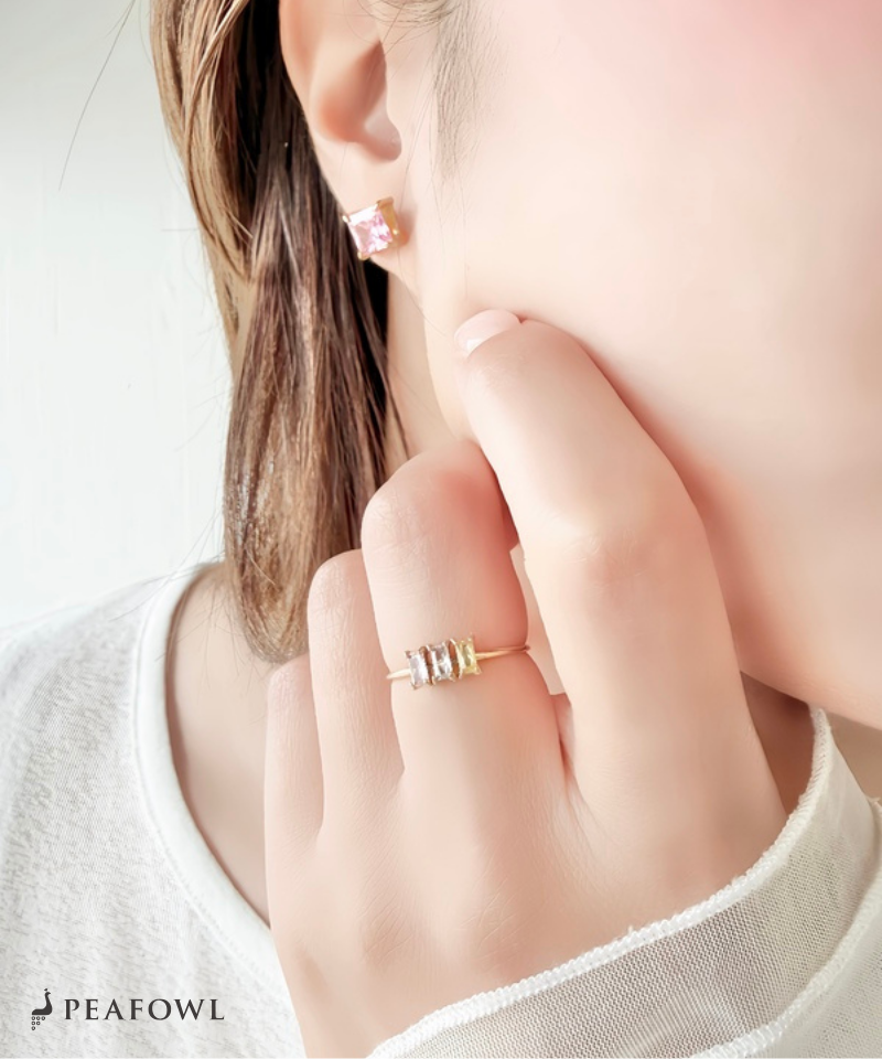 Trio Color Stone Ring