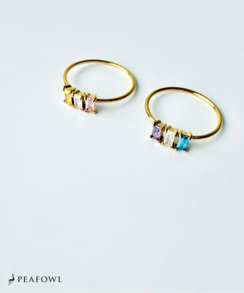 Trio Color Stone Ring