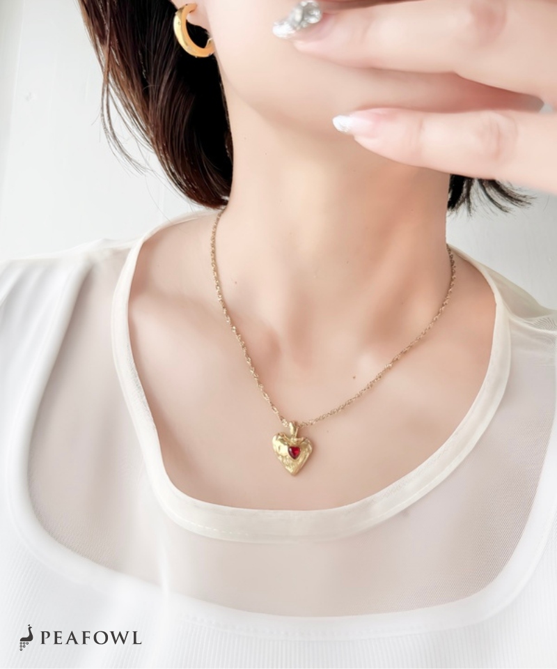 Hammered Heart Necklace