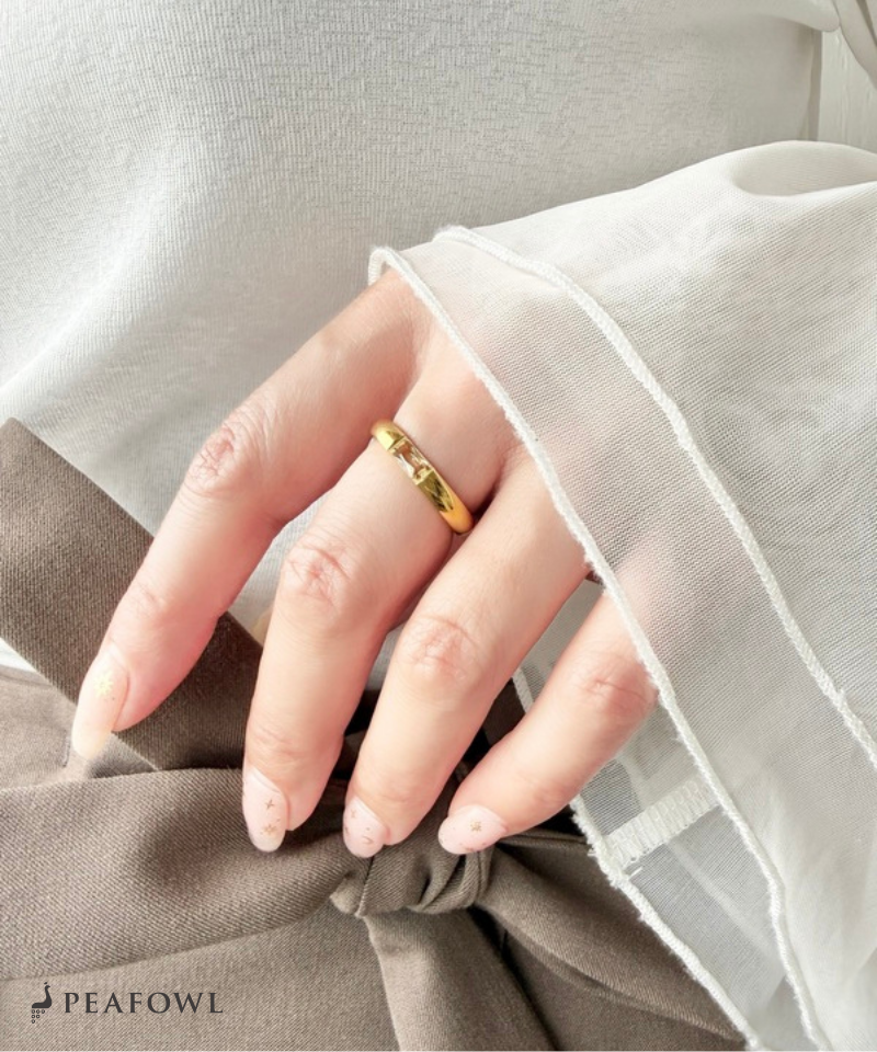 Rectangle Color Bijou Ring