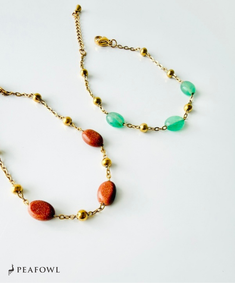 Gold Accent Stone Bracelet