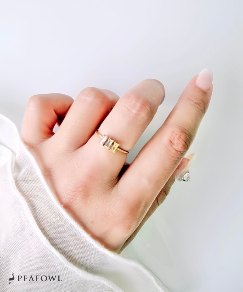 Trio Color Stone Ring