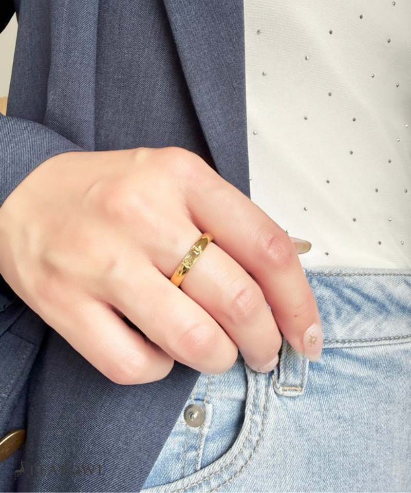 Rectangle Color Bijou Ring