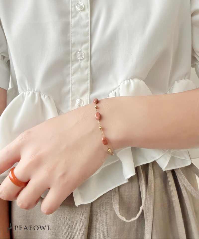 Gold Accent Stone Bracelet