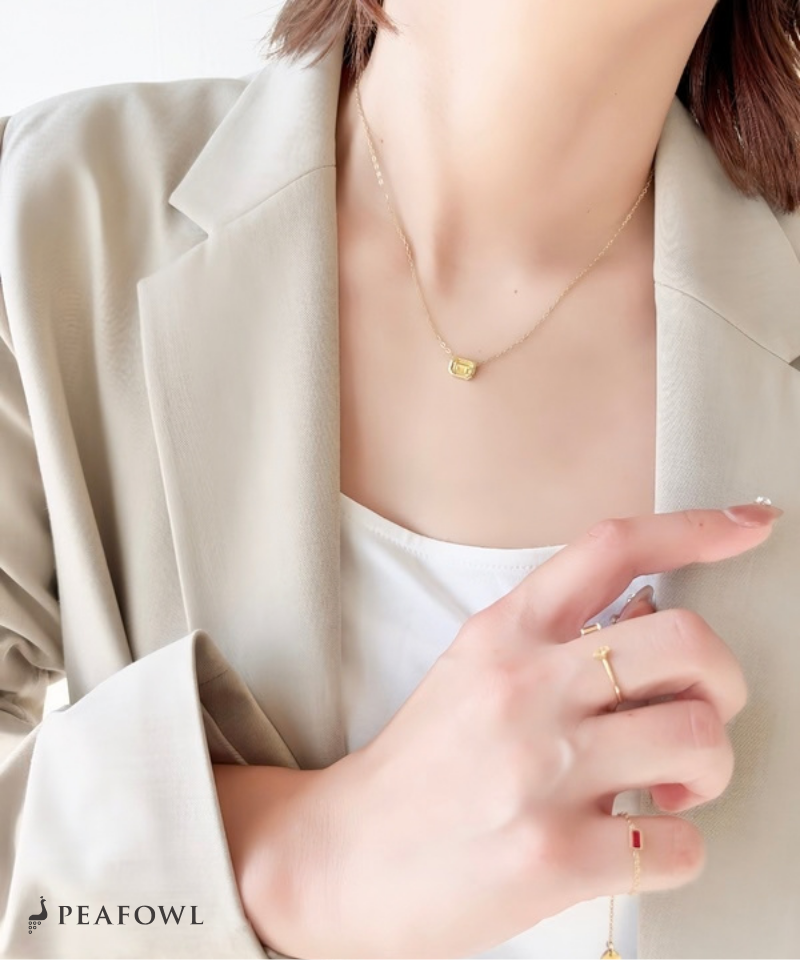 Colored Crystal Chain Necklace