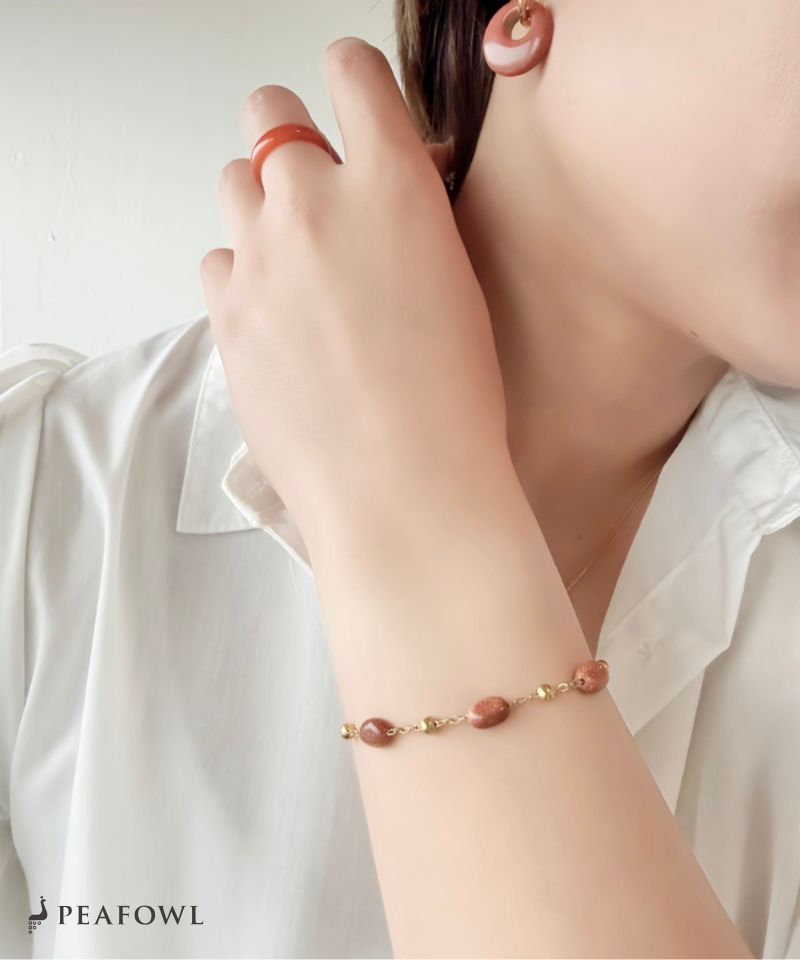 Gold Accent Stone Bracelet