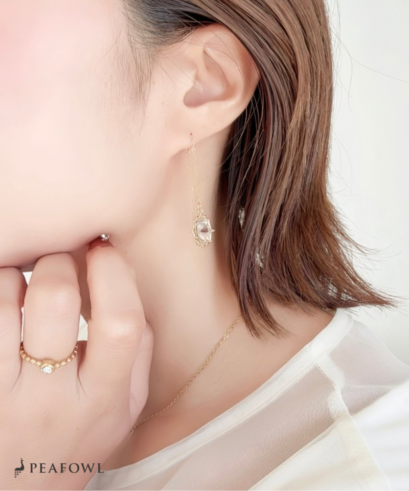Ornate Oval Stone American Pierce