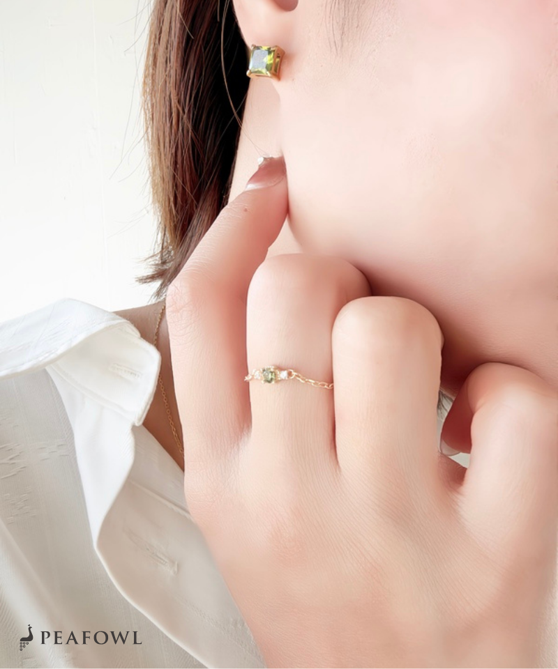 Olive Slider Chain Ring