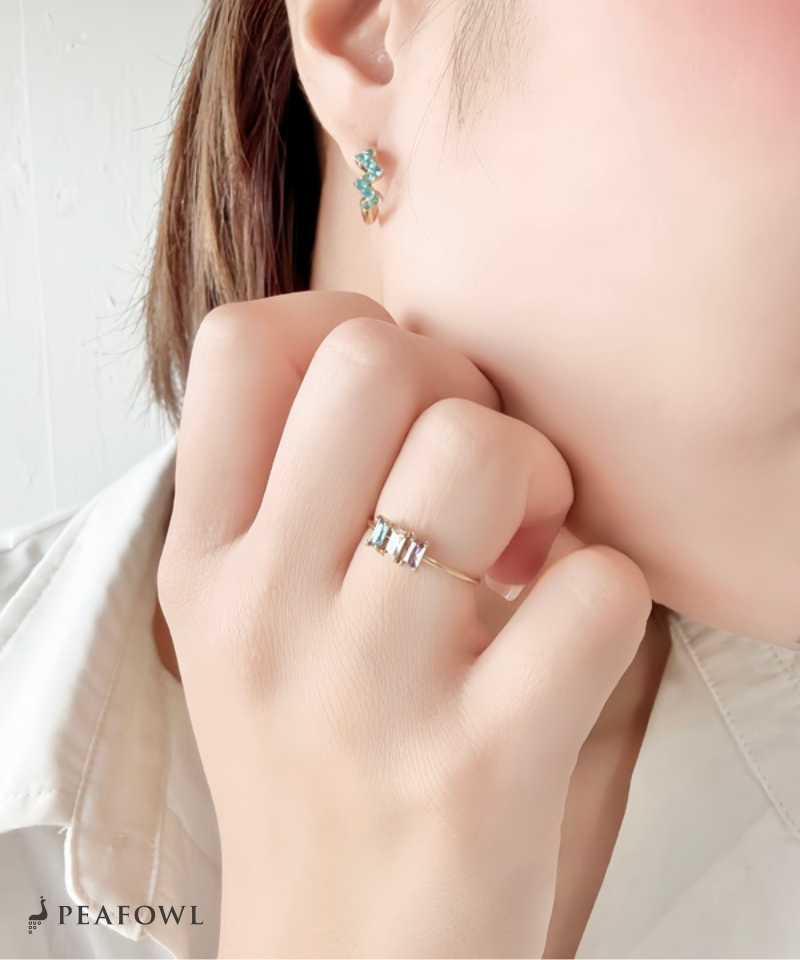 Trio Color Stone Ring