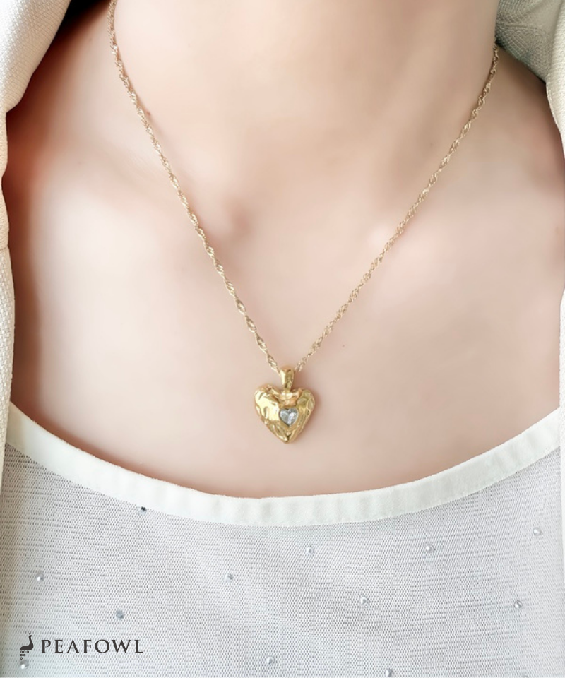 Hammered Heart Necklace