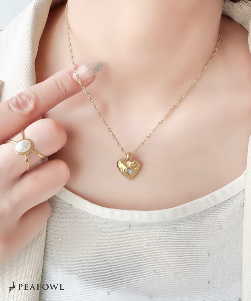 Hammered Heart Necklace