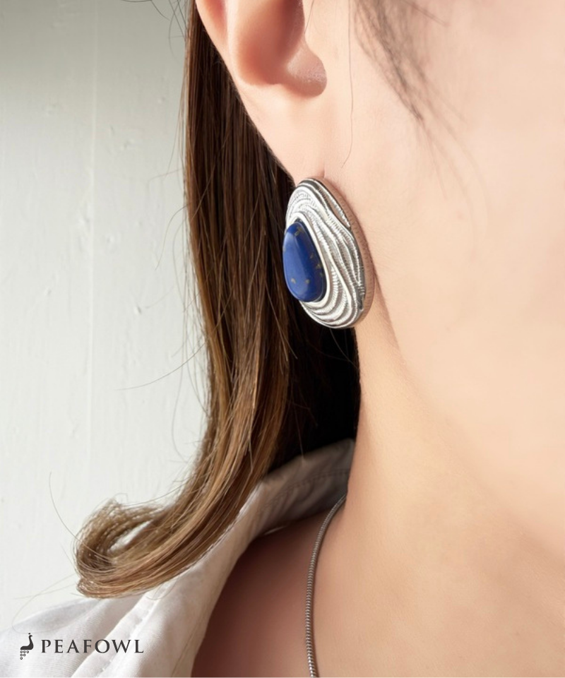 Lapis Wave Frame Pierce