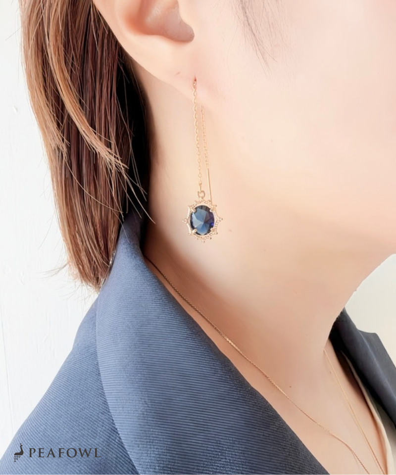 Ornate Oval Stone American Pierce
