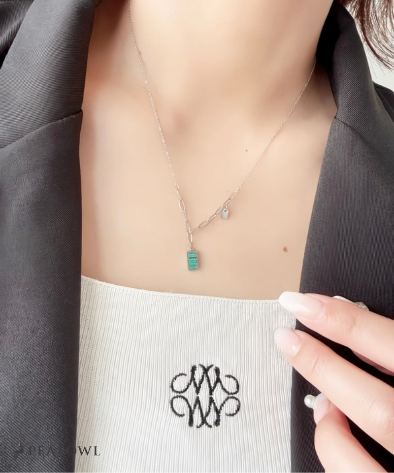 Malachite Bar Necklace