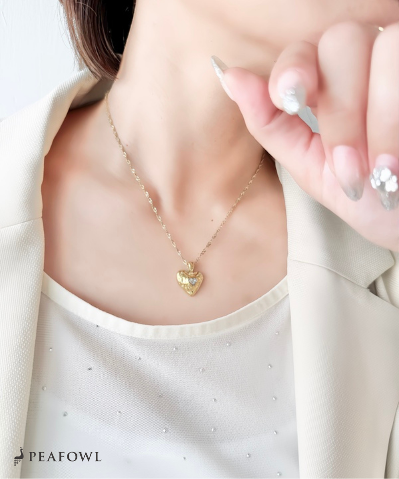 Hammered Heart Necklace