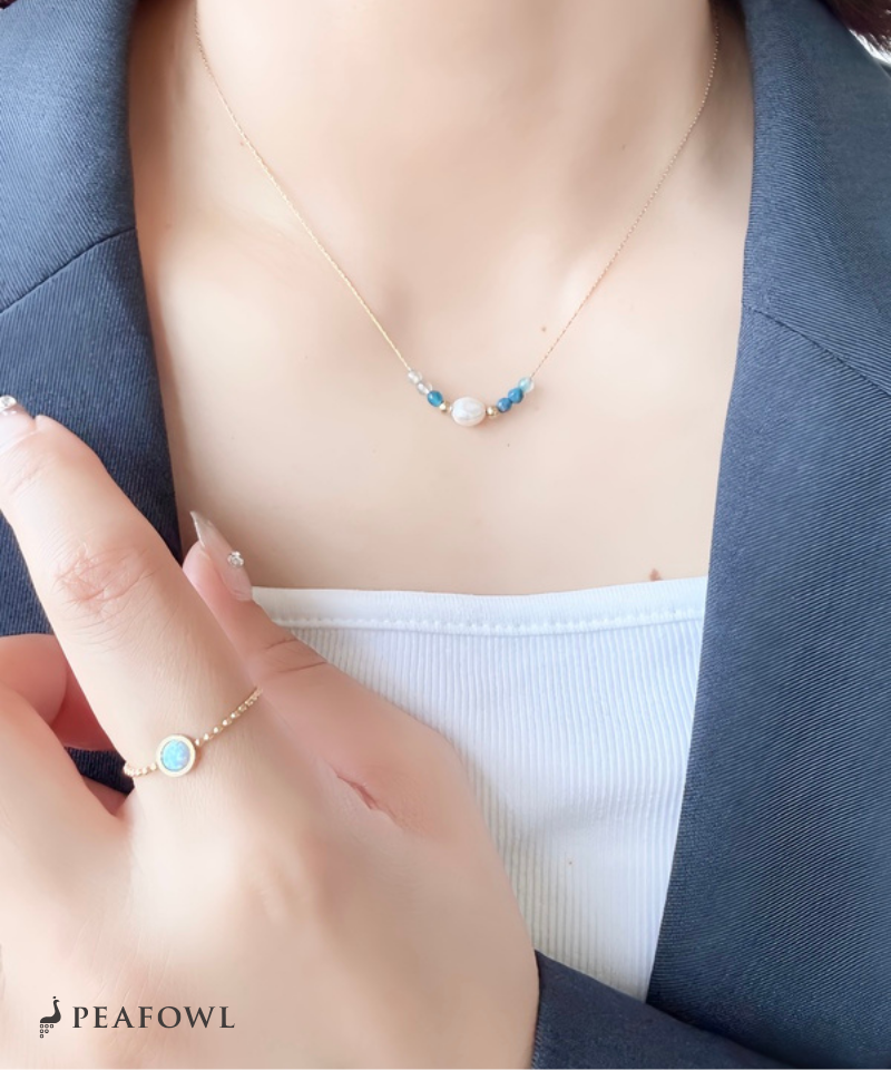 Pearl Bijou Line Necklace