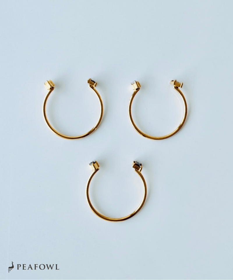 Asymmetry Stone Ring - peafowl