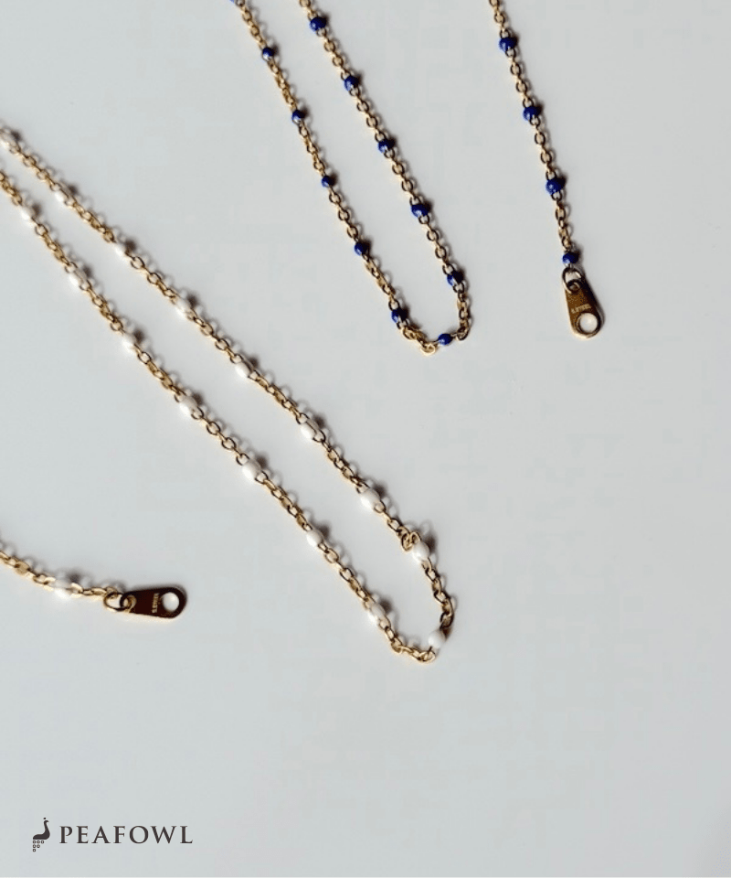 Ball Station Necklace - peafowl