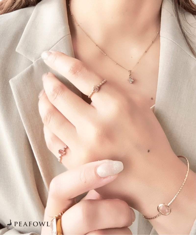 Bijou Ball Ring - peafowl