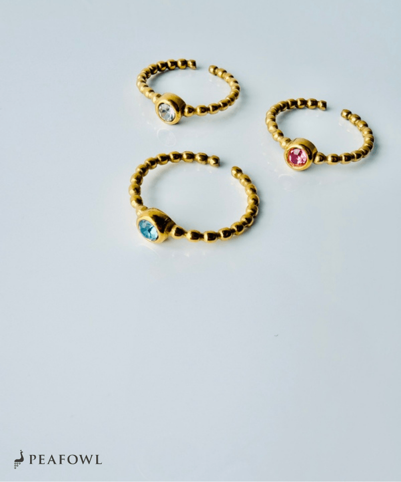 Bijou Ball Ring - peafowl