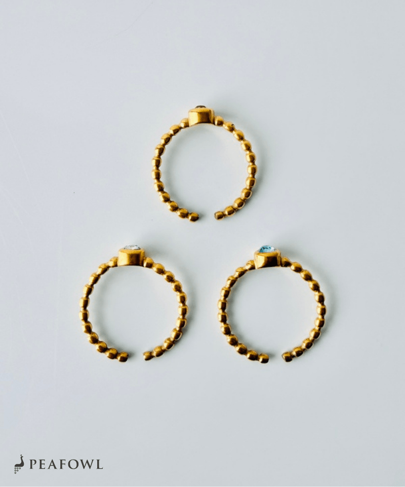 Bijou Ball Ring - peafowl