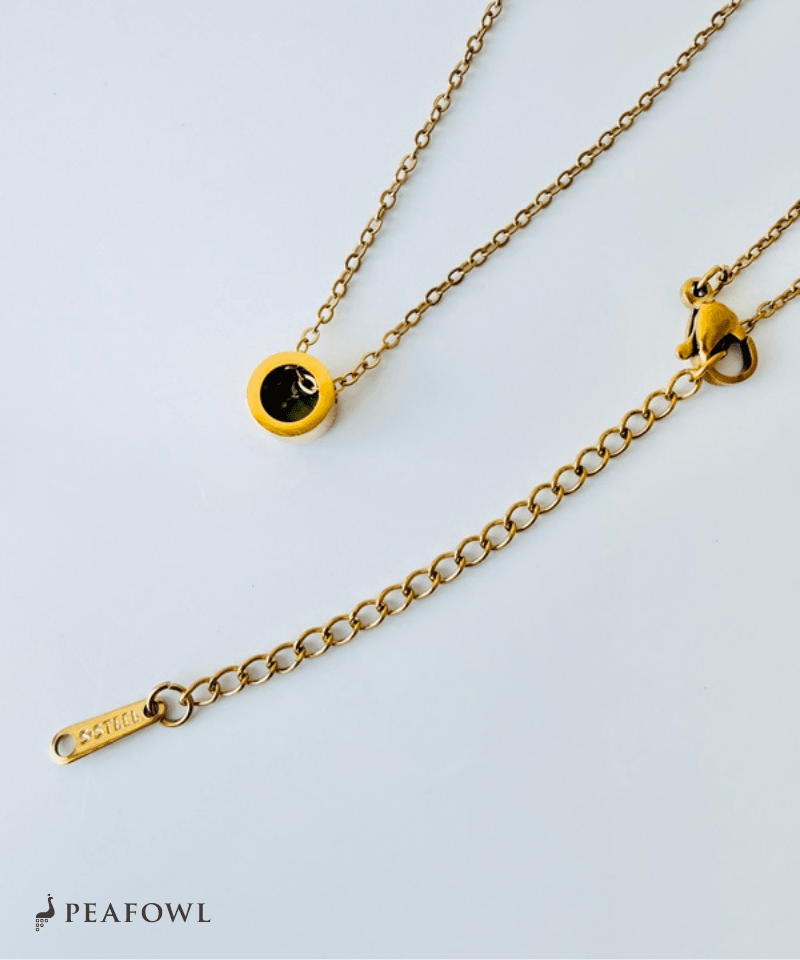Birthstone Color Necklace - peafowl