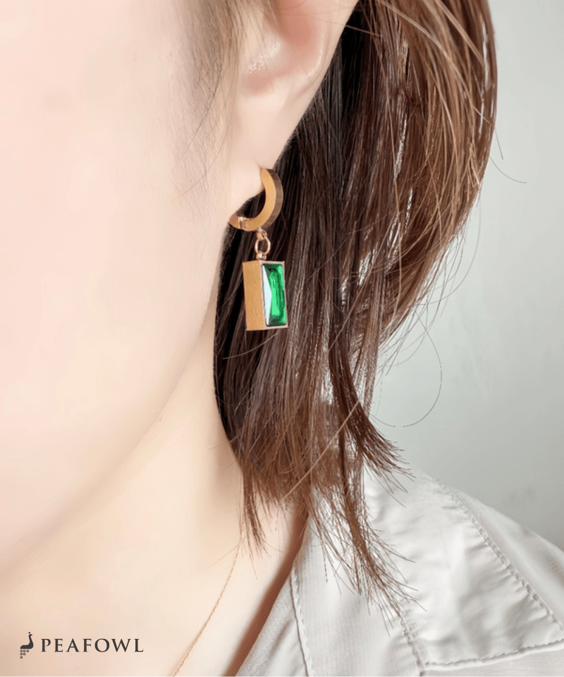Block Hoop Pierce - peafowl