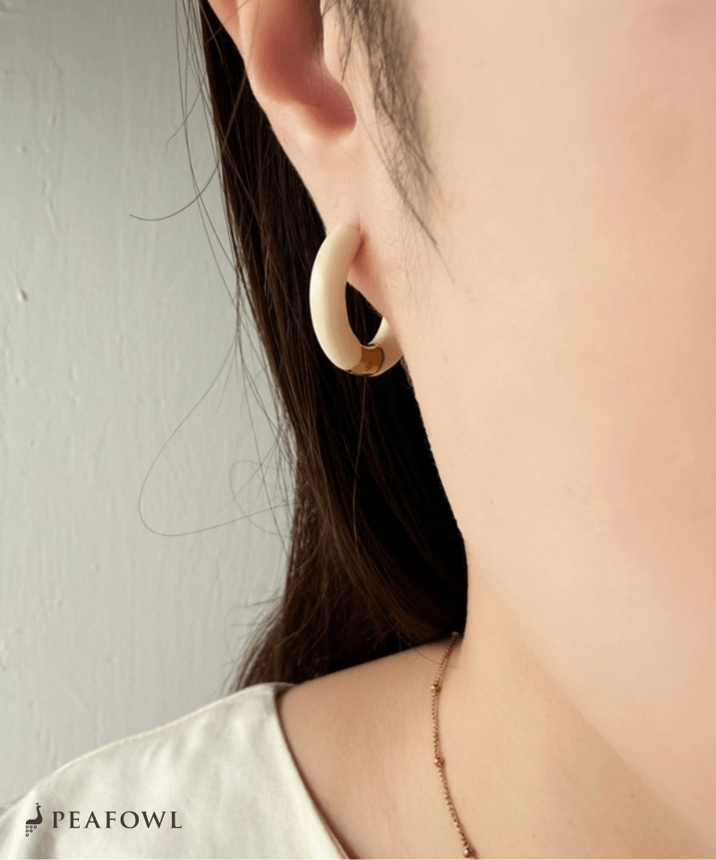 Color Hoop Pierce - peafowl