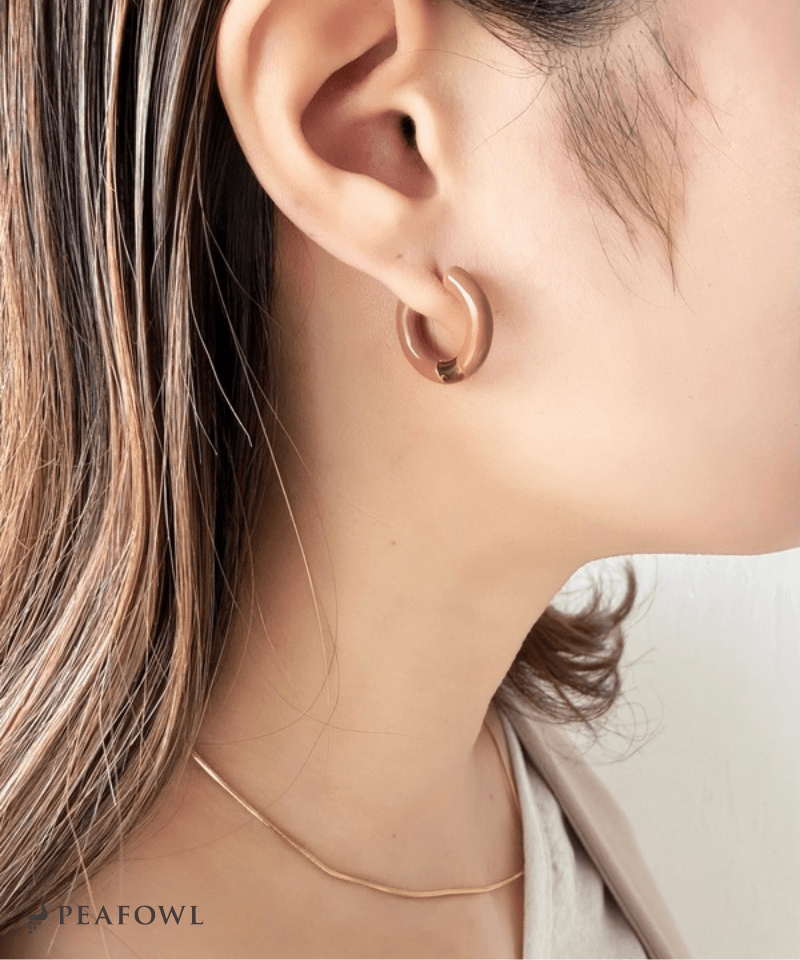 Color Hoop Pierce - peafowl