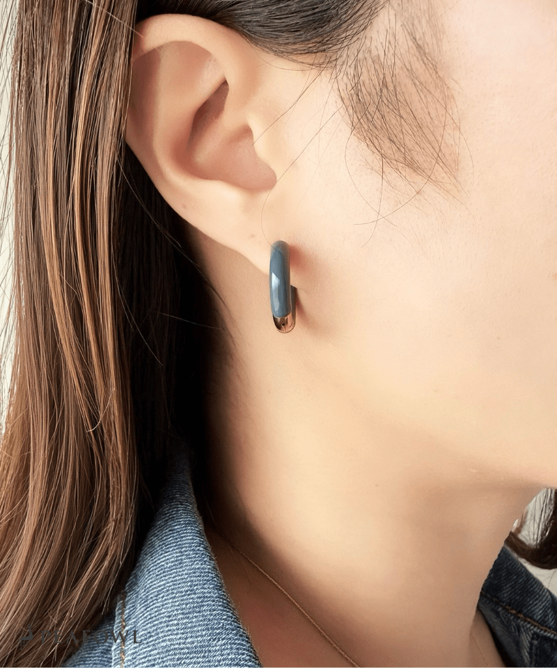 Color Hoop Pierce - peafowl