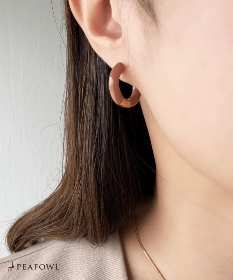 Color Hoop Pierce - peafowl