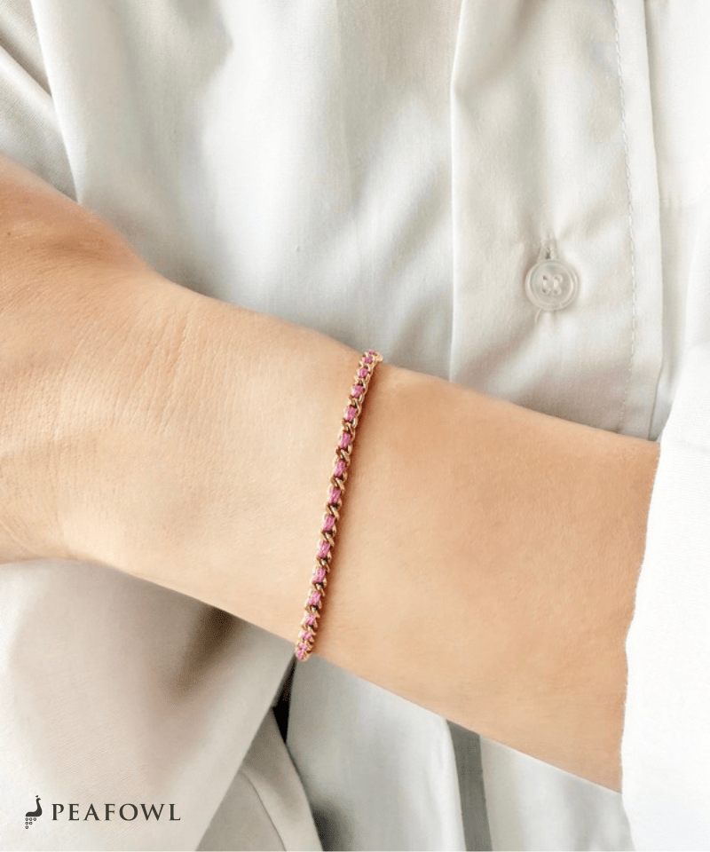 Cord Chain Bracelet - peafowl