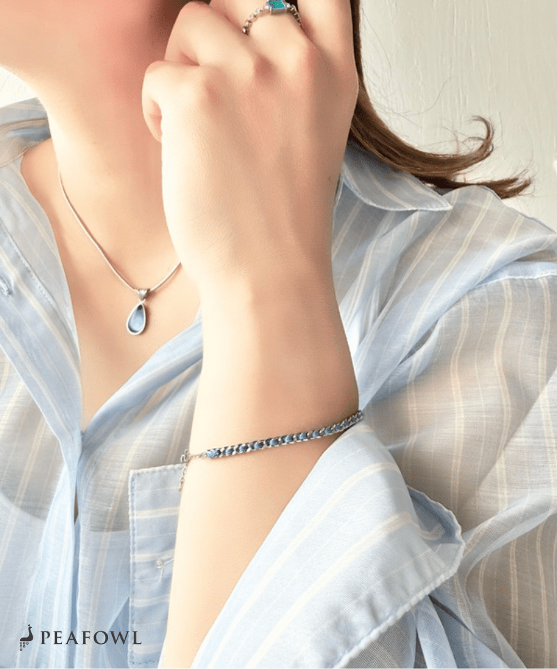 Cord Chain Bracelet - peafowl