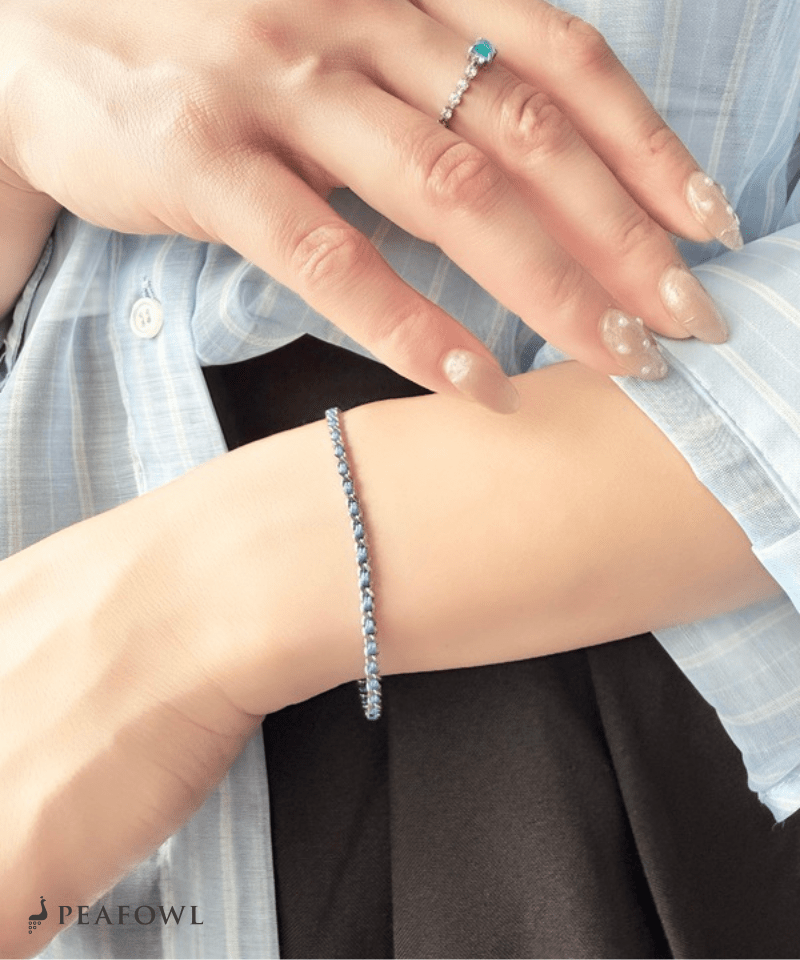 Cord Chain Bracelet - peafowl