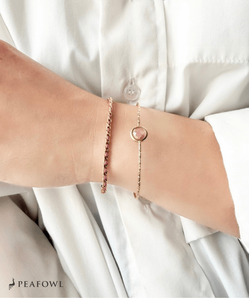 Cord Chain Bracelet - peafowl