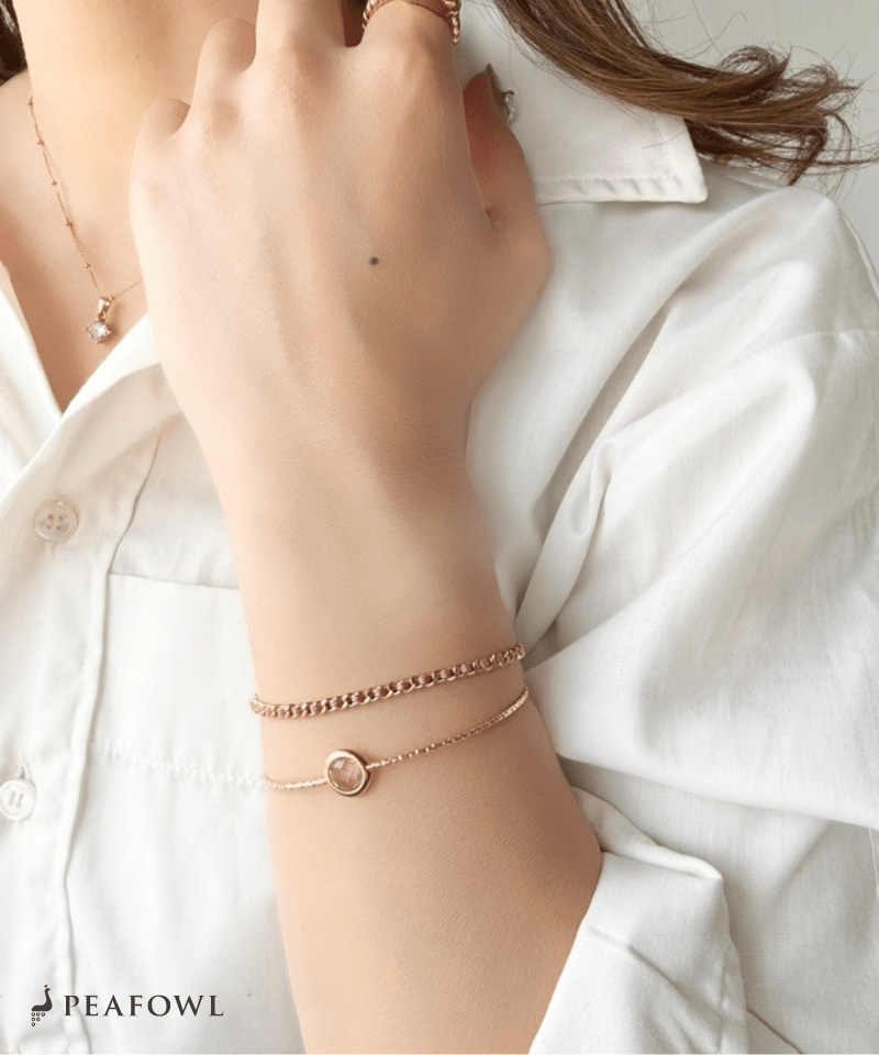 Cord Chain Bracelet - peafowl